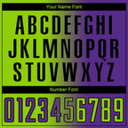 Custom Purple Neon Green-Black Sublimation Gradient Fashion Soccer Uniform Jersey