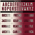 Custom Maroon Cream-Black Sublimation Gradient Fashion Soccer Uniform Jersey