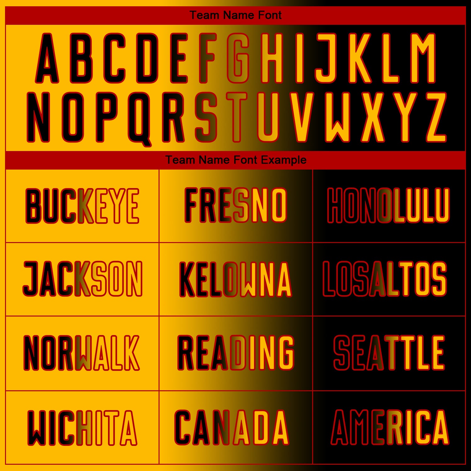 Custom Black Gold-Red Sublimation Gradient Fashion Soccer Uniform Jersey