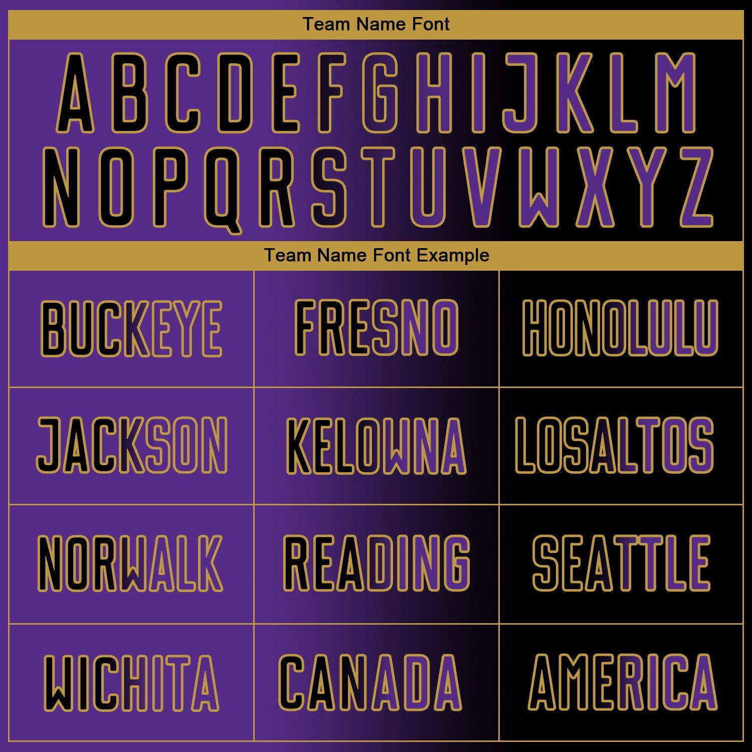 Custom Black Purple-Old Gold Sublimation Gradient Fashion Soccer Uniform Jersey