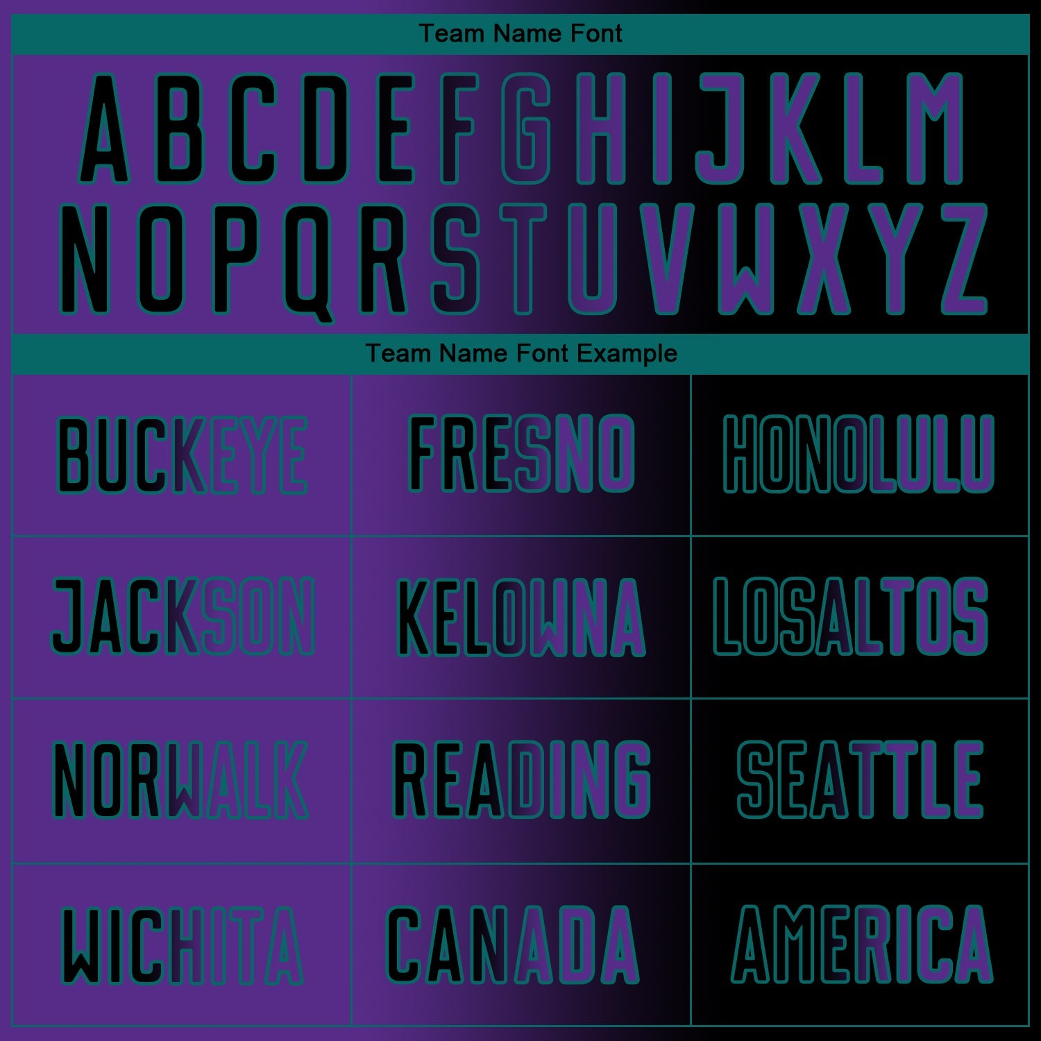 Custom Black Purple-Teal Sublimation Gradient Fashion Soccer Uniform Jersey