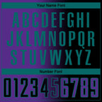 Custom Black Purple-Teal Sublimation Gradient Fashion Soccer Uniform Jersey