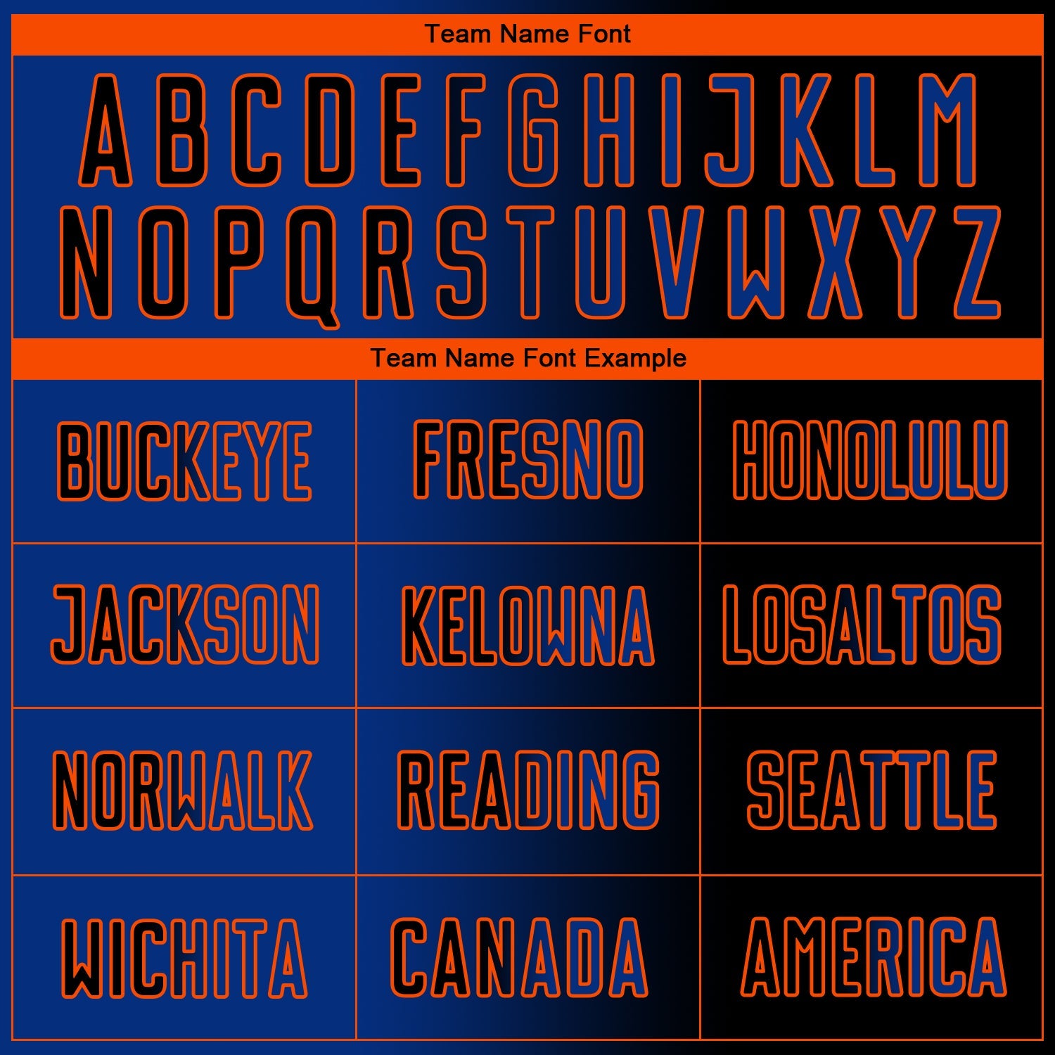 Custom Black Royal-Orange Sublimation Gradient Fashion Soccer Uniform Jersey