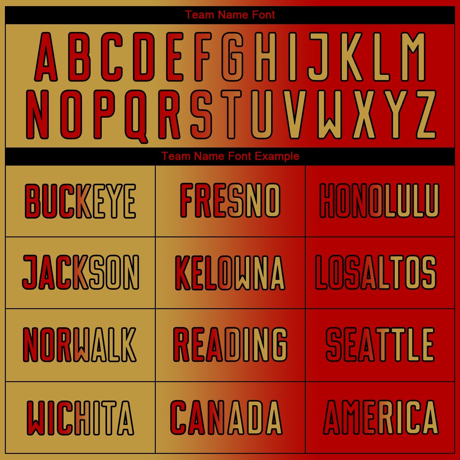 Custom Red Old Gold-Black Sublimation Gradient Fashion Soccer Uniform Jersey