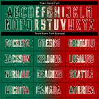 Custom Red Vintage Mexican Flag Kelly Green Black-Cream Sublimation Gradient Fashion Soccer Uniform Jersey