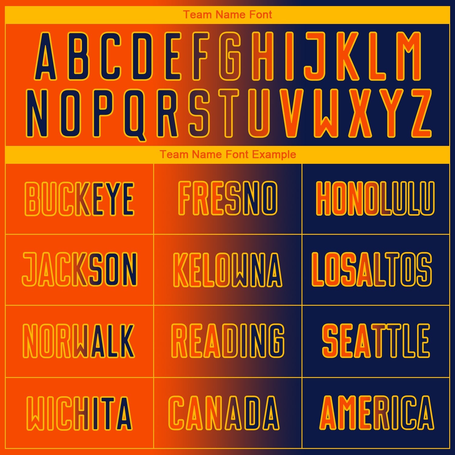 Custom Navy Orange-Gold Sublimation Gradient Fashion Soccer Uniform Jersey