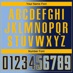 Custom Navy Light Blue-Gold Sublimation Gradient Fashion Soccer Uniform Jersey