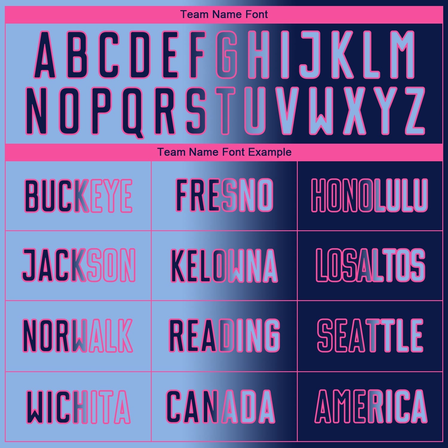 Custom Navy Light Blue-Pink Sublimation Gradient Fashion Soccer Uniform Jersey