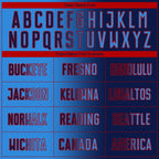 Custom Navy Powder Blue-Red Sublimation Gradient Fashion Soccer Uniform Jersey