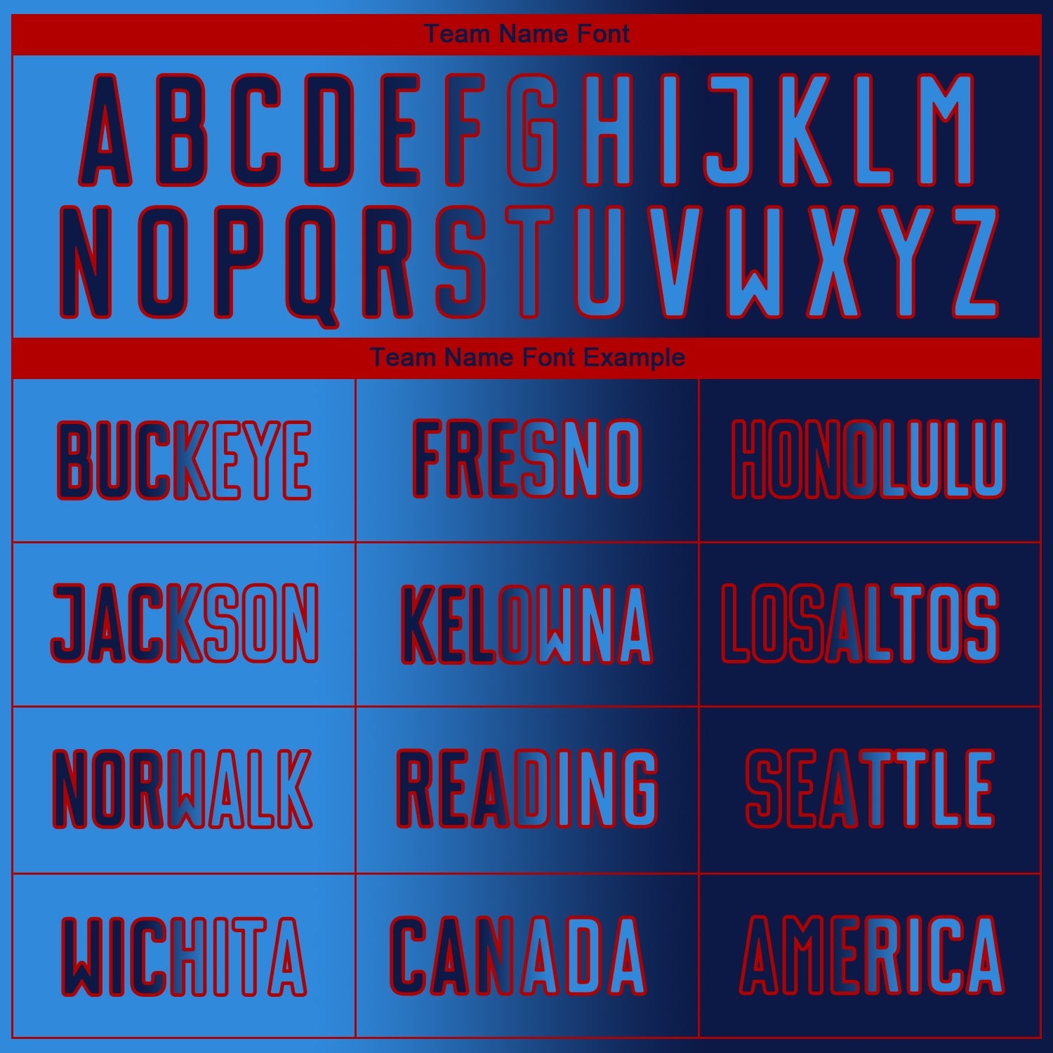 Custom Navy Powder Blue-Red Sublimation Gradient Fashion Soccer Uniform Jersey