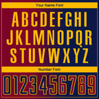 Custom Navy Maroon-Gold Sublimation Gradient Fashion Soccer Uniform Jersey