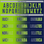 Custom Navy Neon Green-Gray Sublimation Gradient Fashion Soccer Uniform Jersey