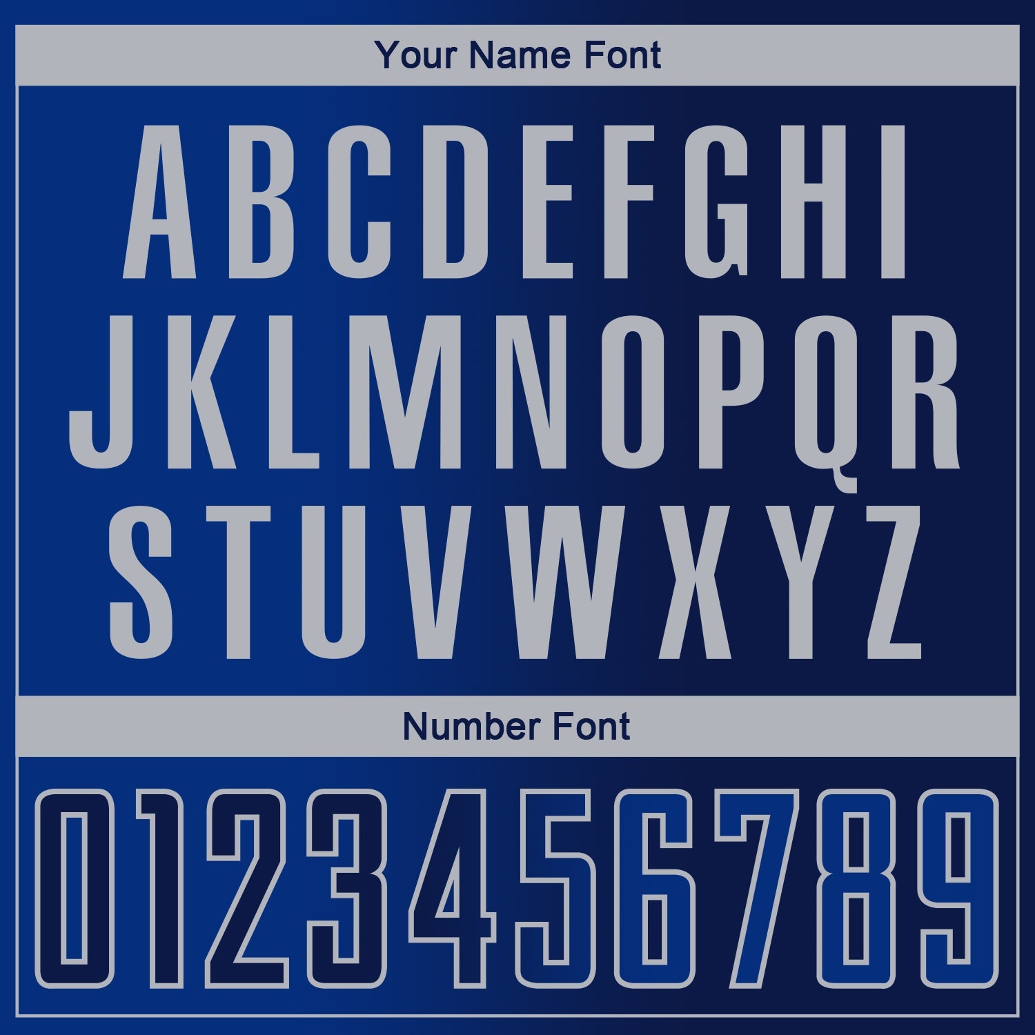 Custom Navy Royal-Gray Sublimation Gradient Fashion Soccer Uniform Jersey