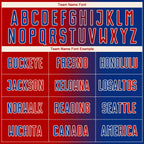 Custom Royal Red-Cream Sublimation Gradient Fashion Soccer Uniform Jersey