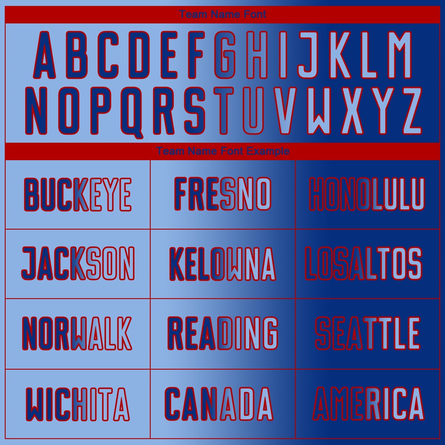 Custom Royal Light Blue-Red Sublimation Gradient Fashion Soccer Uniform Jersey