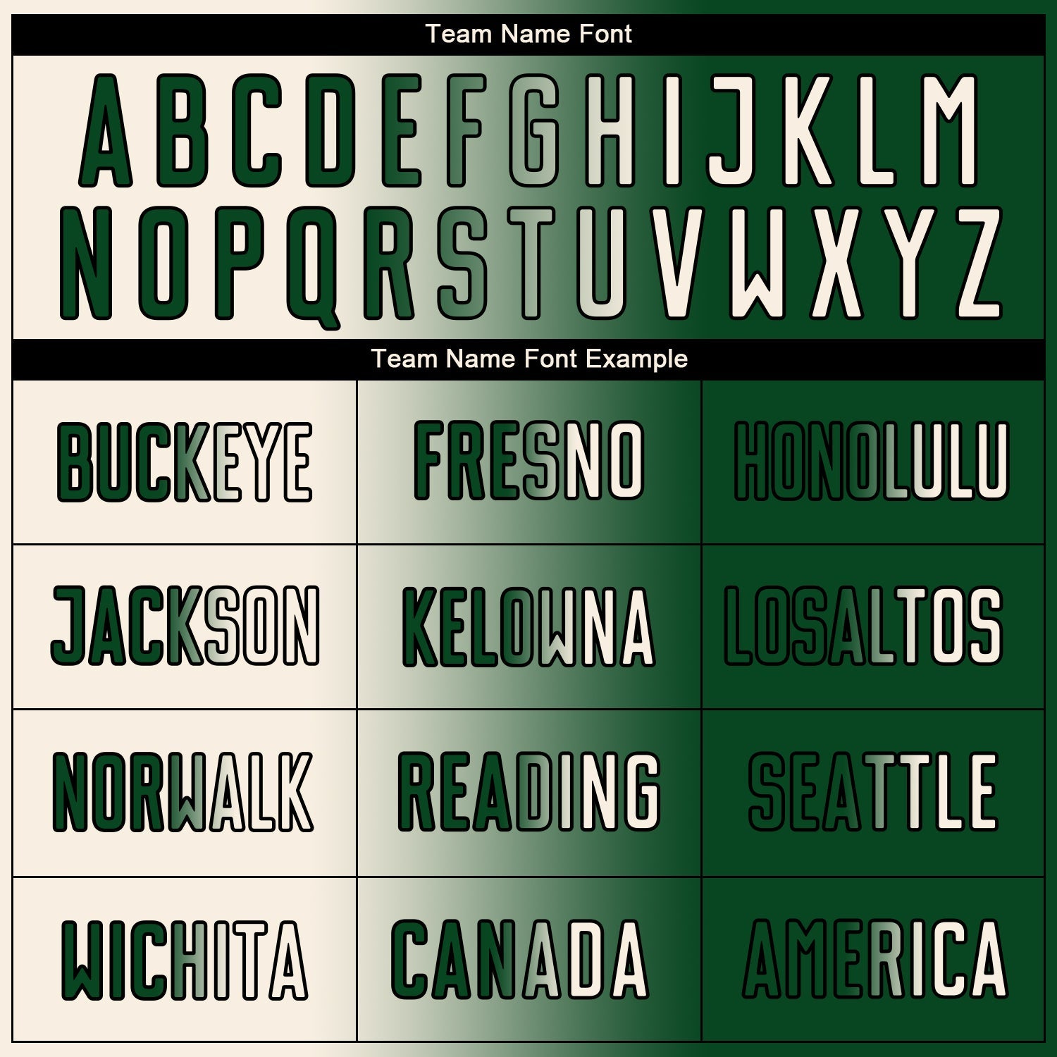 Custom Green Cream-Black Sublimation Gradient Fashion Soccer Uniform Jersey