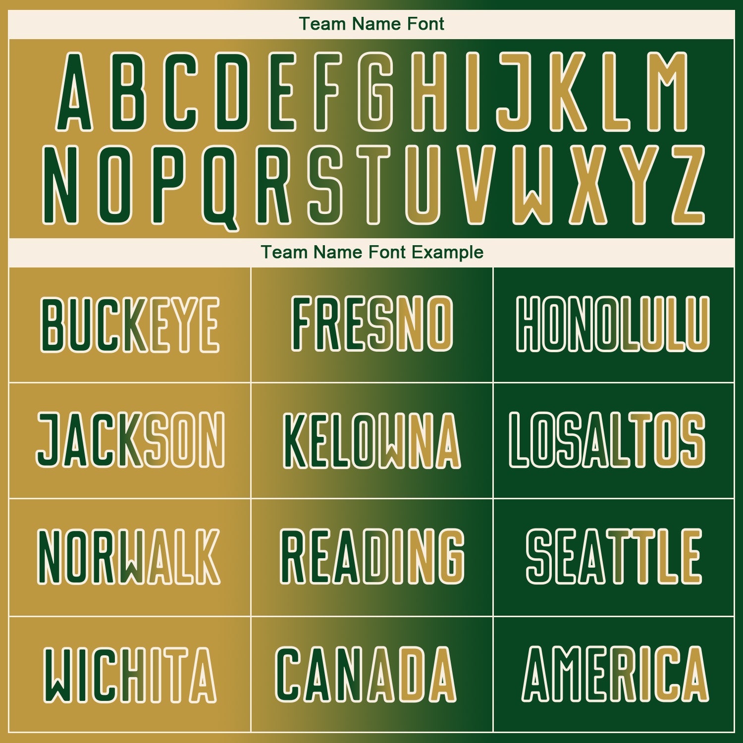 Custom Green Old Gold-Cream Sublimation Gradient Fashion Soccer Uniform Jersey