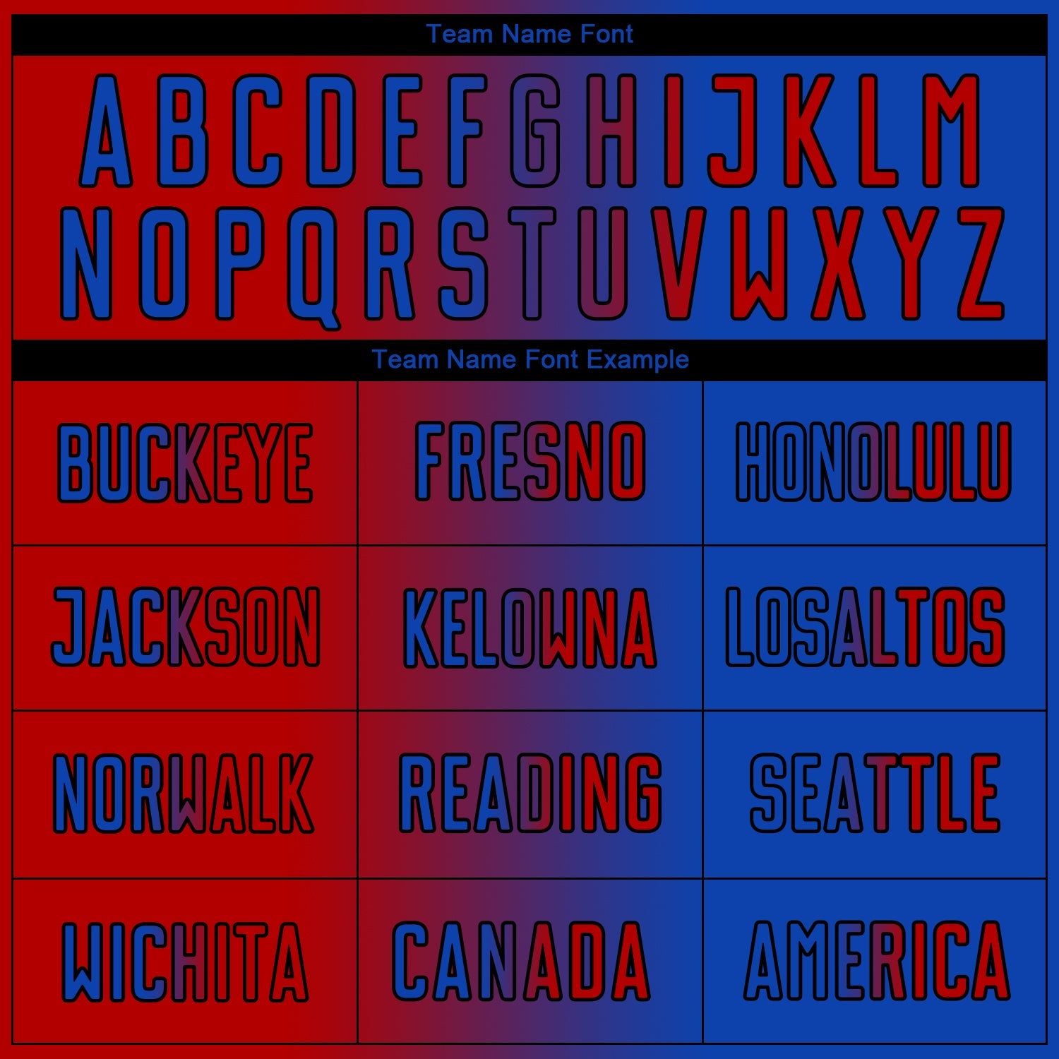 Custom Thunder Blue Red-Black Sublimation Gradient Fashion Soccer Uniform Jersey