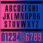 Custom Thunder Blue Pink-Black Sublimation Gradient Fashion Soccer Uniform Jersey