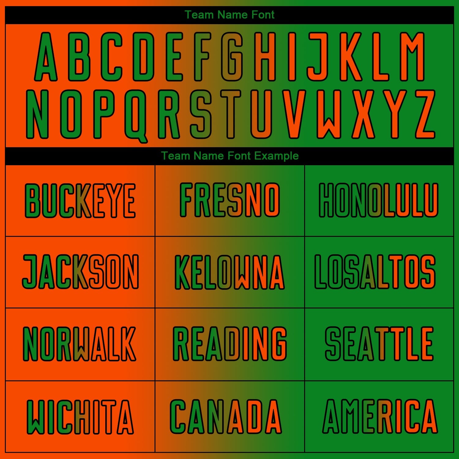 Custom Grass Green Orange-Black Sublimation Gradient Fashion Soccer Uniform Jersey