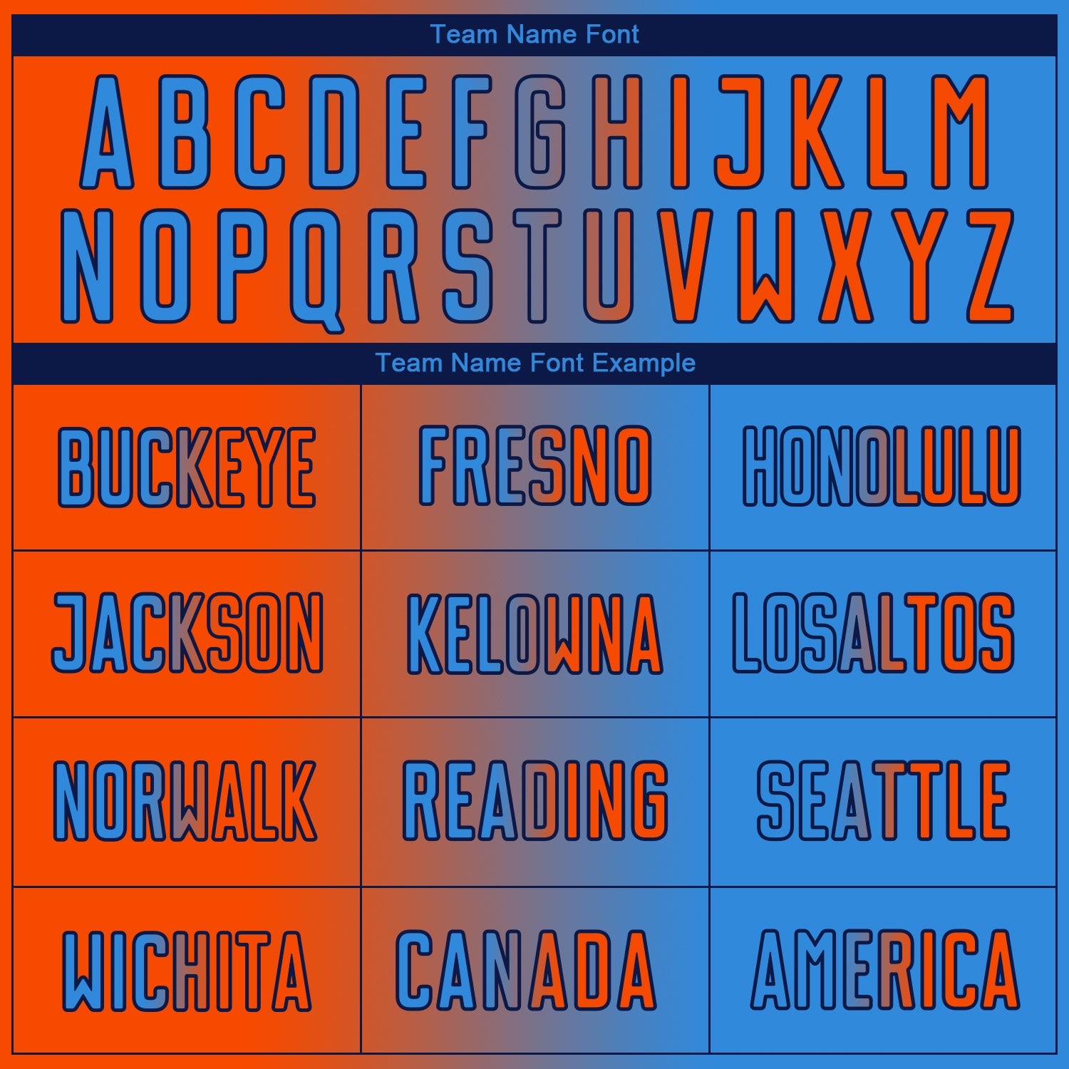 Custom Powder Blue Orange-Navy Sublimation Gradient Fashion Soccer Uniform Jersey