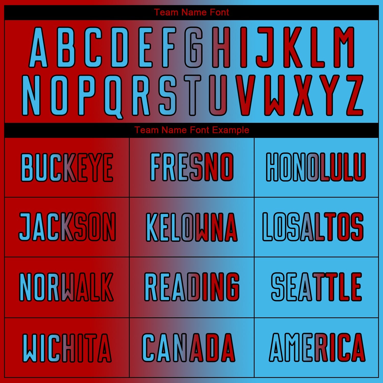 Custom Sky Blue Red-Black Sublimation Gradient Fashion Soccer Uniform Jersey