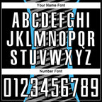 Custom Sky Blue White-Black Stripe Line Sublimation Soccer Uniform Jersey