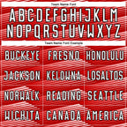 Custom Red White-Black Stripe Line Sublimation Soccer Uniform Jersey