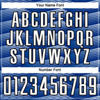 Custom Royal White-Black Stripe Line Sublimation Soccer Uniform Jersey