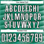 Custom Kelly Green White-Black Stripe Line Sublimation Soccer Uniform Jersey