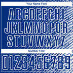 Custom Royal White Stripe Line Sublimation Soccer Uniform Jersey