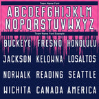 Custom Pink White-Navy Gradient Dripping Splatter Art Sublimation Soccer Uniform Jersey