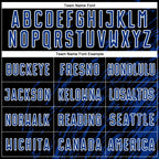 Custom Black Royal-White Splash Sublimation Soccer Uniform Jersey