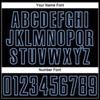 Custom Black Light Blue Splash Sublimation Soccer Uniform Jersey