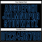 Custom Black Powder Blue Splash Sublimation Soccer Uniform Jersey