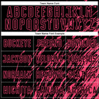 Custom Black Neon Pink Splash Sublimation Soccer Uniform Jersey