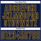 Custom Navy Gold Splash Sublimation Soccer Uniform Jersey