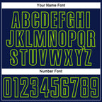 Custom Navy Neon Green Splash Sublimation Soccer Uniform Jersey