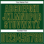Custom Green Old Gold Splash Sublimation Soccer Uniform Jersey