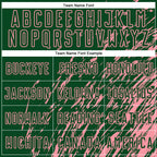 Custom Green Medium Pink Splash Sublimation Soccer Uniform Jersey