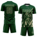 Custom Green Cream Splash Sublimation Soccer Uniform Jersey