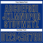 Custom Royal Old Gold Splash Sublimation Soccer Uniform Jersey