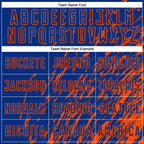 Custom Royal Orange Splash Sublimation Soccer Uniform Jersey