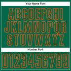 Custom Kelly Green Orange Splash Sublimation Soccer Uniform Jersey