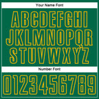 Custom Kelly Green Gold Splash Sublimation Soccer Uniform Jersey