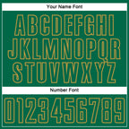 Custom Kelly Green Old Gold Splash Sublimation Soccer Uniform Jersey