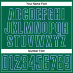 Custom Kelly Green Light Blue Splash Sublimation Soccer Uniform Jersey