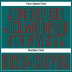 Custom Teal Red Splash Sublimation Soccer Uniform Jersey