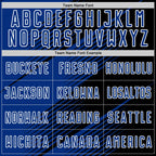 Custom Black Royal-White Line Sublimation Soccer Uniform Jersey