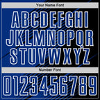 Custom Black Royal-White Line Sublimation Soccer Uniform Jersey